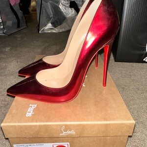 Christian Louboutin Red Patent Leather Stiletto Heels